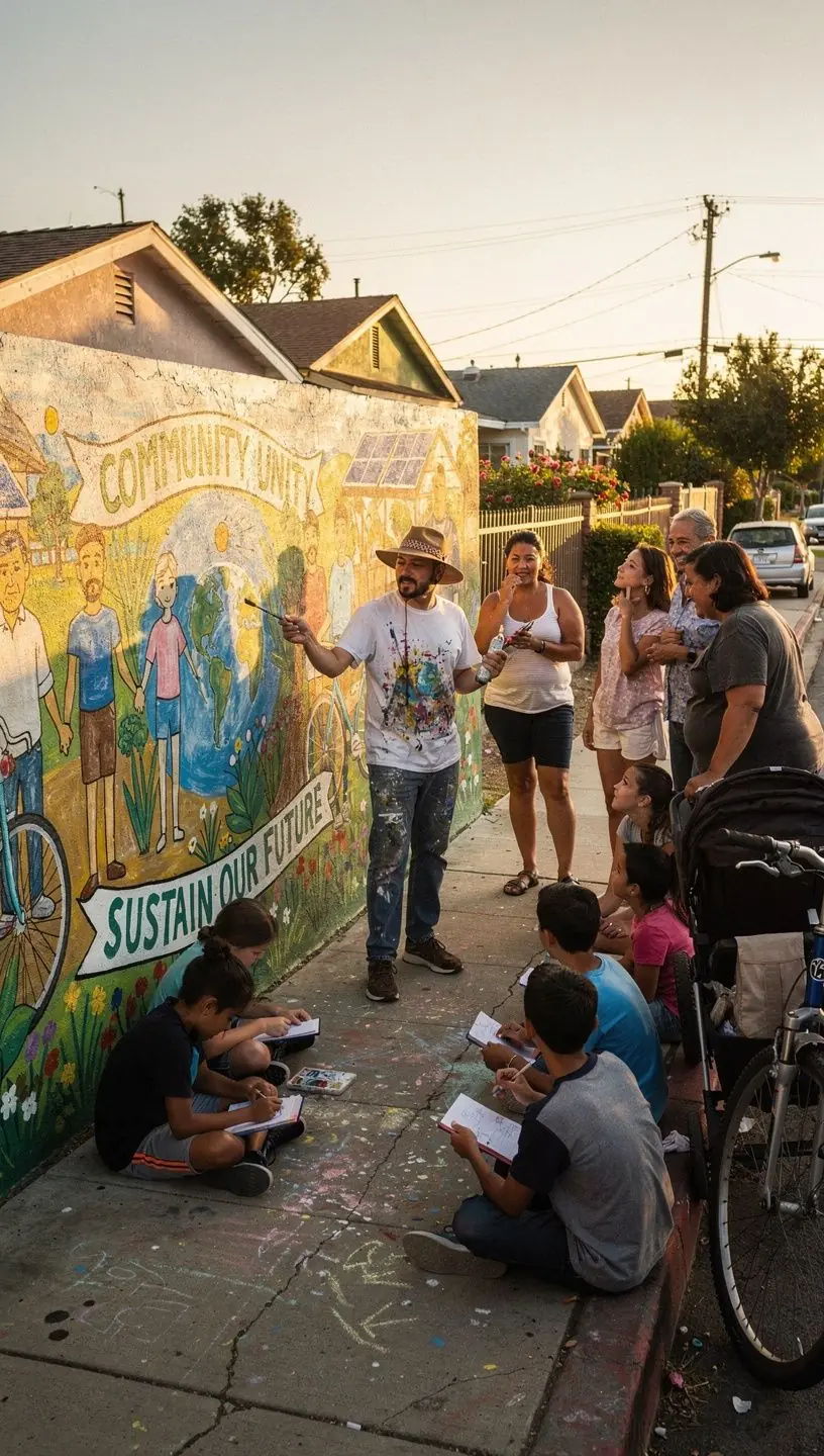 Community workshop participants sharing skills and knowledge.